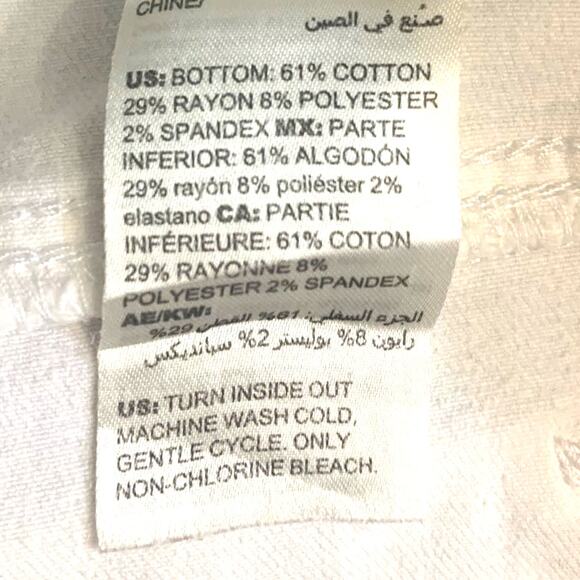 Chico's White Jeans 1 US8 M So Slimming Girlfriend Mid Rise Crop Coastal Cowgirl - Picture 7 of 7